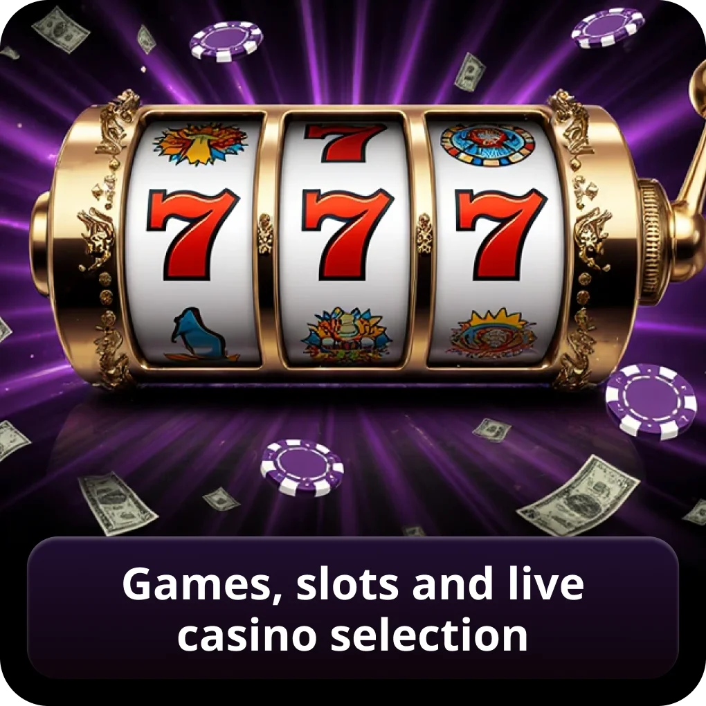 Games, slots and live casino selection Midnite Casino